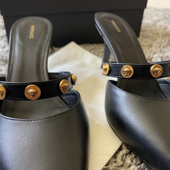 Versace Medusa Mule Heels - Size 39 EU - Picture 3 of 7